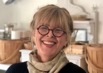 Sabine Dodane, WEV client and owner of Reves de Sabine, poses for a photo in her studio.
